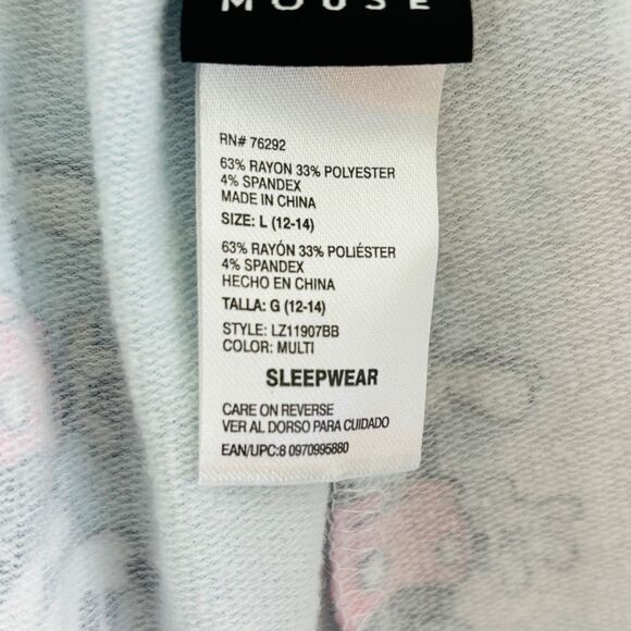 Disney Mickey Mouse Sleep Jogger Pajama Pants Lounge‎ Womems L Allover Print - Picture 5 of 9